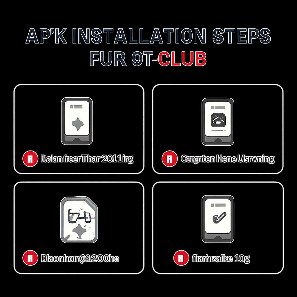 An illustration detailing the steps for installing the APK of 91 Club.