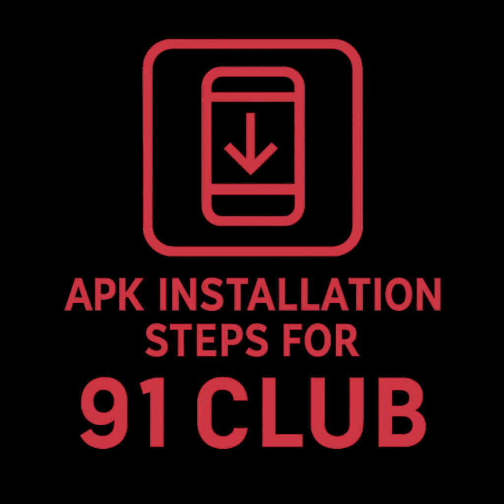An icon depicting the APK installation process for 91 Club.