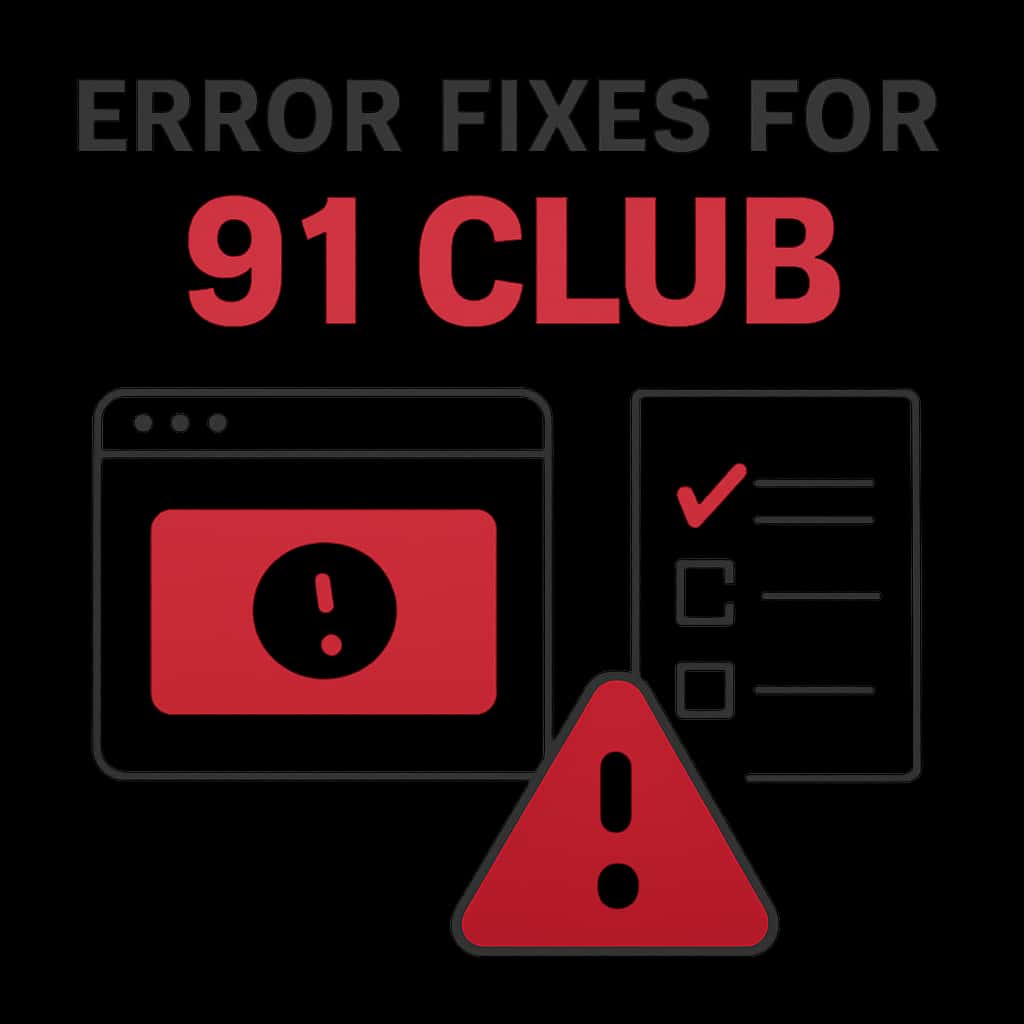 Diagram illustrating troubleshooting steps for 91 Club.