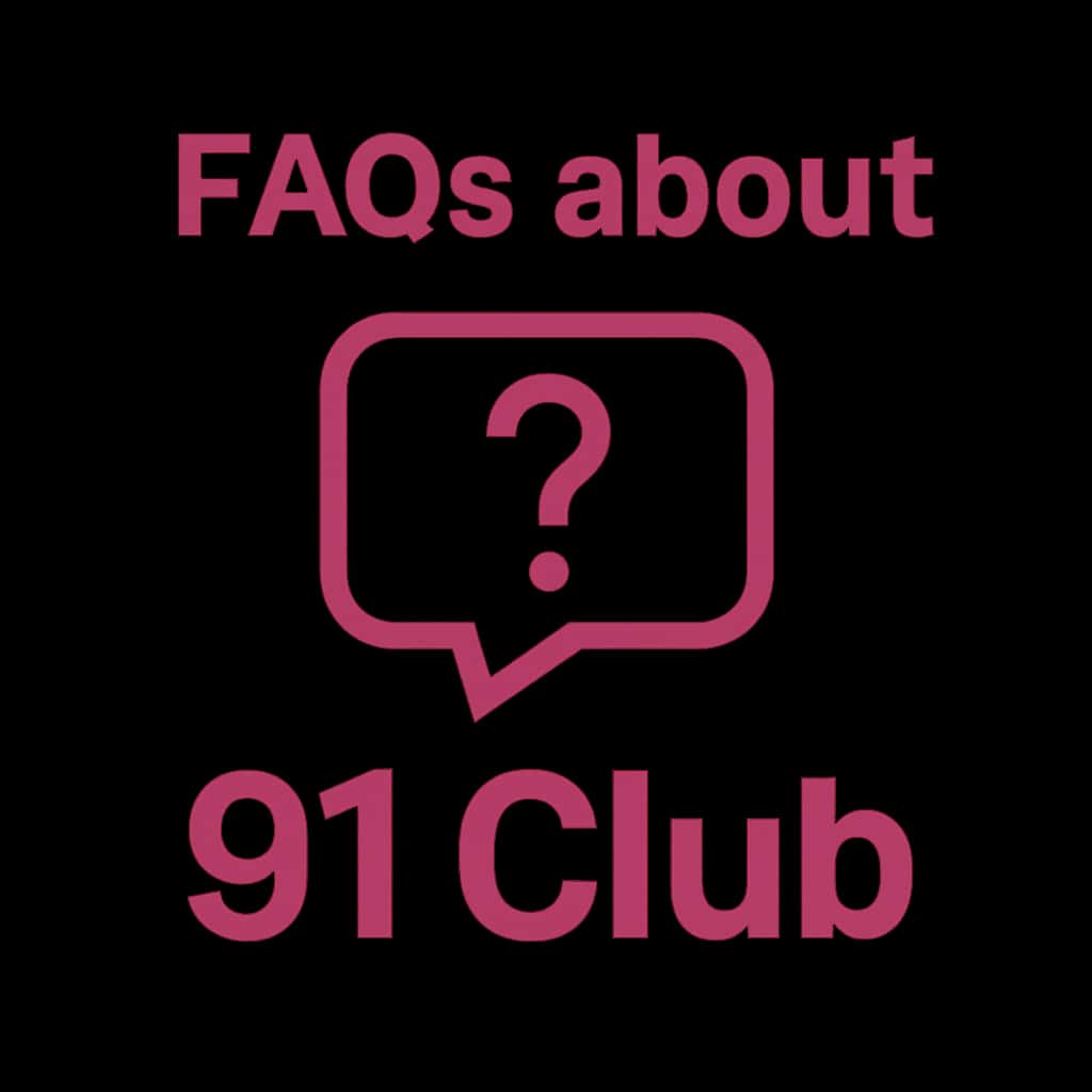 An icon illustrating FAQ support for 91 Club.