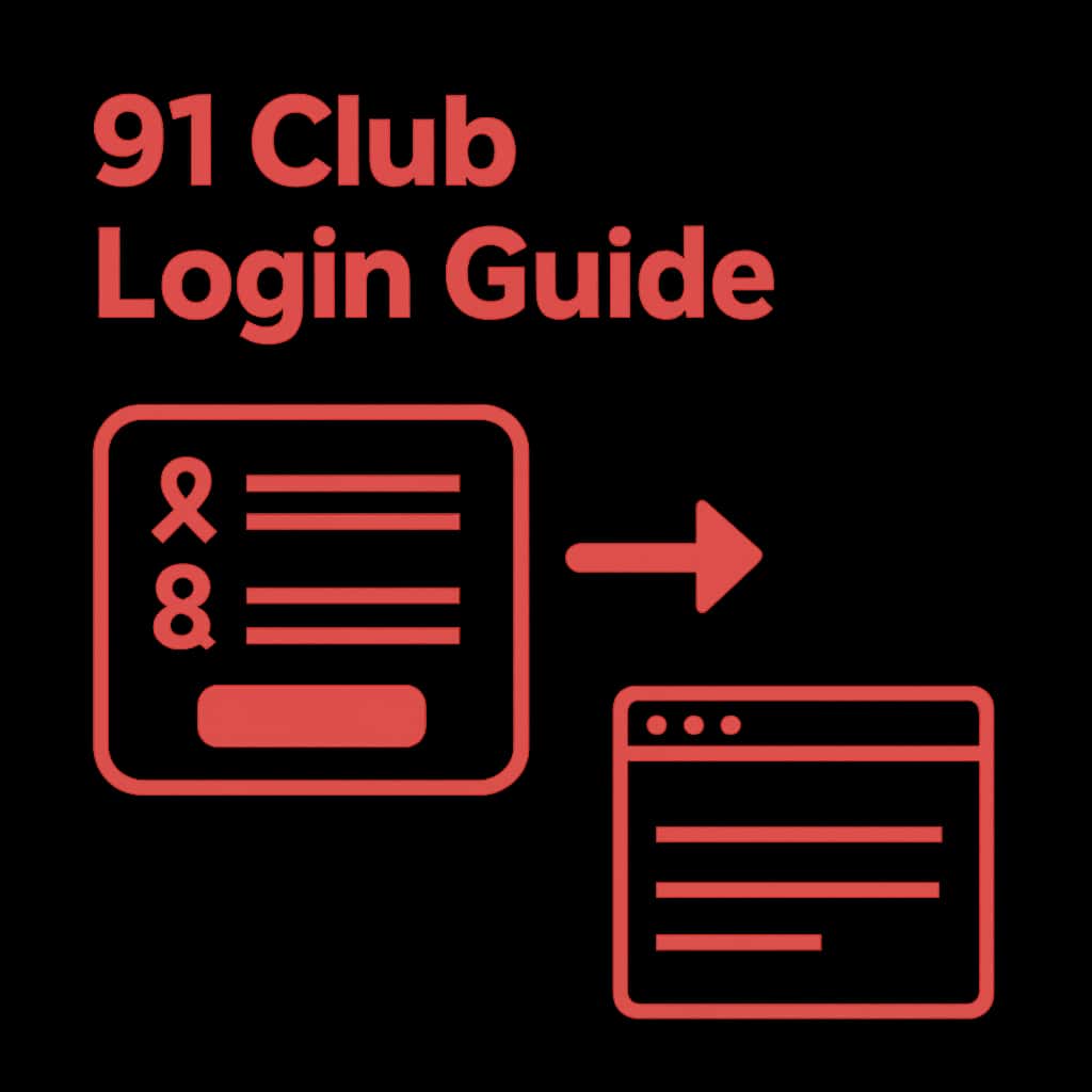 Illustration detailing the 91 Club Login process.