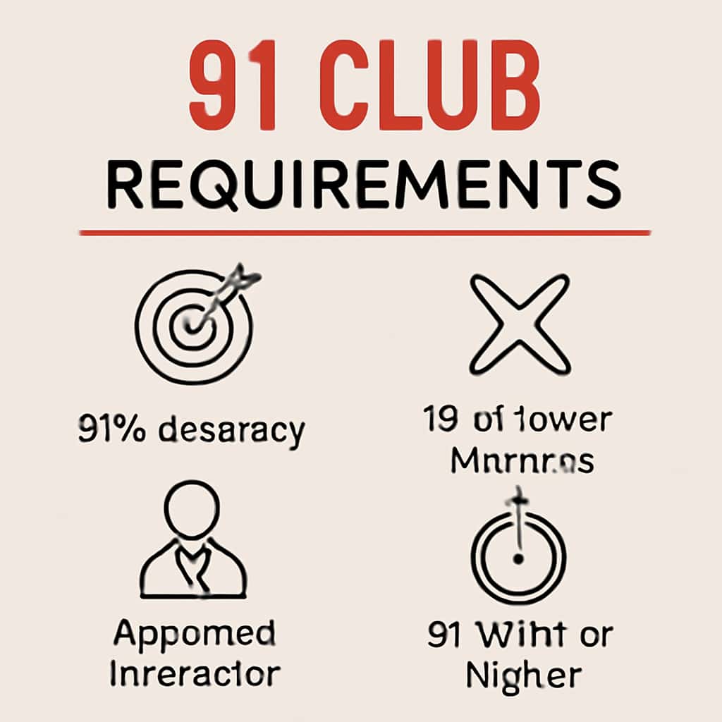 Diagram illustrating the requirements for accessing 91 Club.