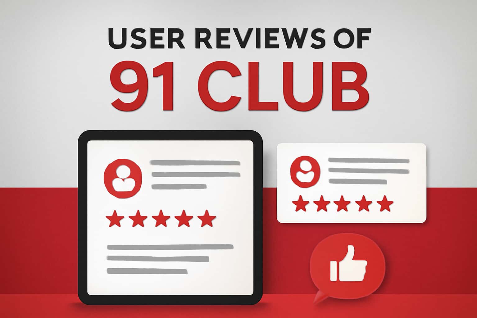 A visual representation of user reviews about the 91 Club app.