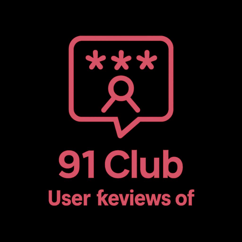 A badge indicating user feedback on the 91 Club app.