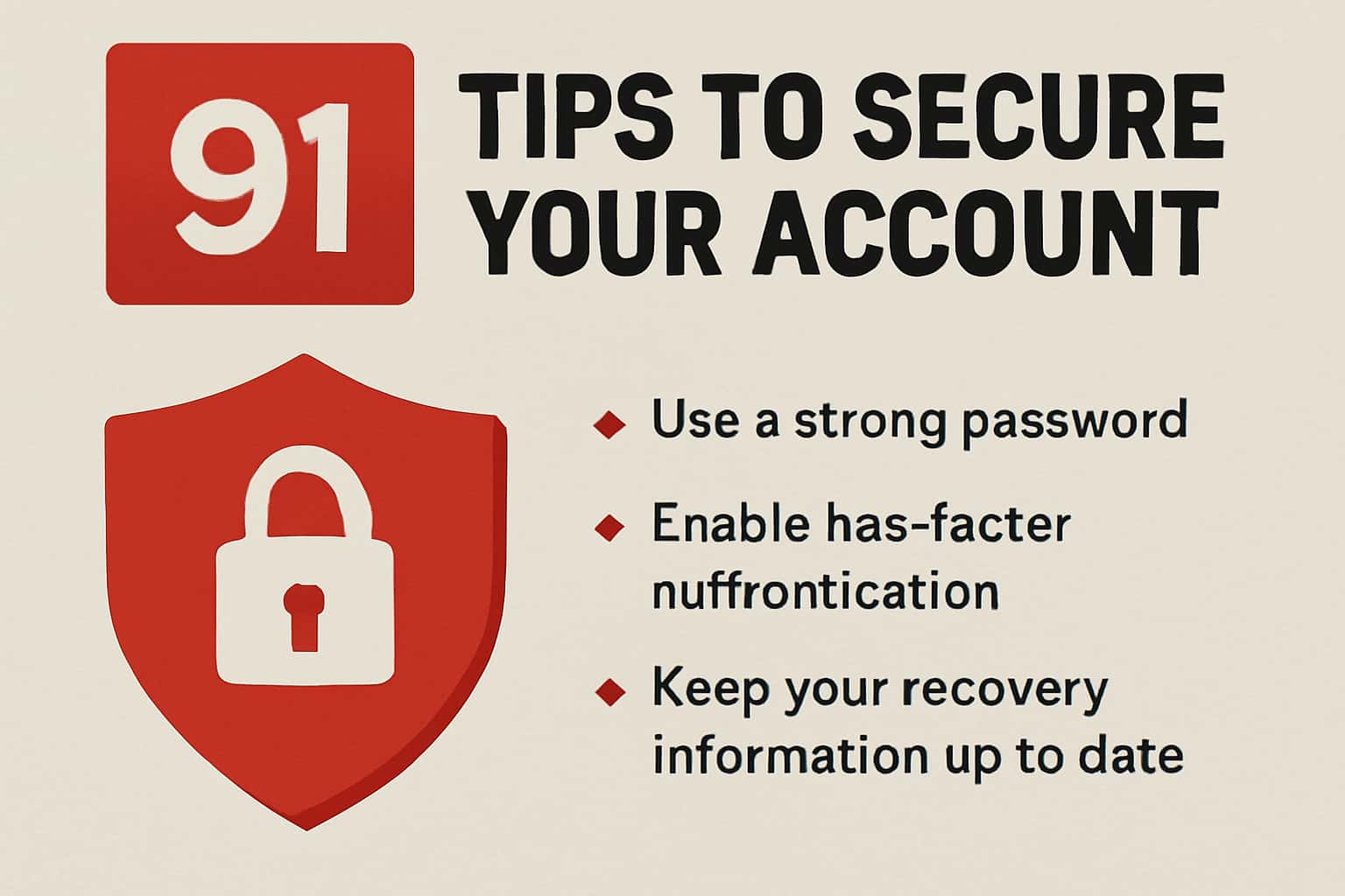 An informative graphic illustrating security measures for the 91 Club account.