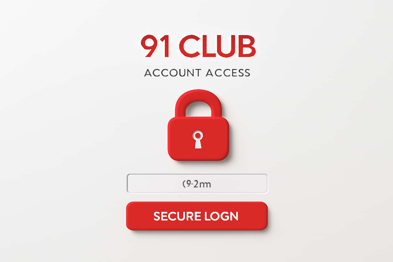 91 Club Account Access Interface